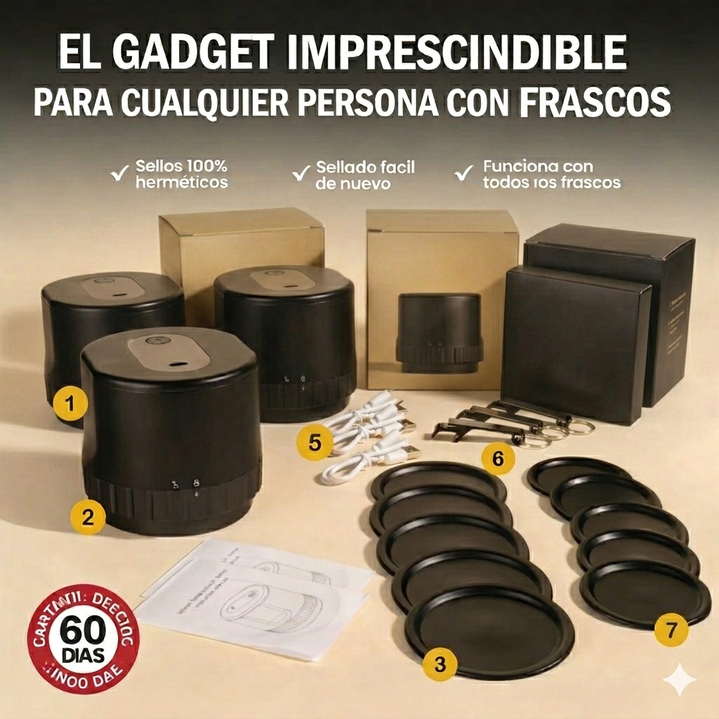 KIT DE SELLADO + GUIA DE CONSERVACION DE ALIMENTOS DE REGALO